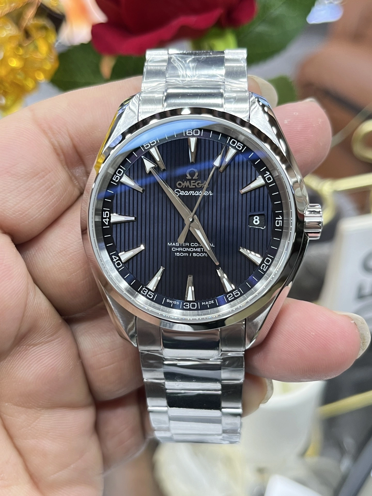 CBD Factory Omega Seamaster Aqua Terra 150M 41.5mm Blue Vertical Teak Dial (231.10.42.21.03.003) 1:1 Super Clone – DD8500 Movement Durable 257